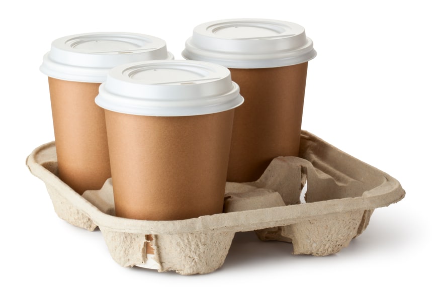 3 Kaffeebecher in Pappe
